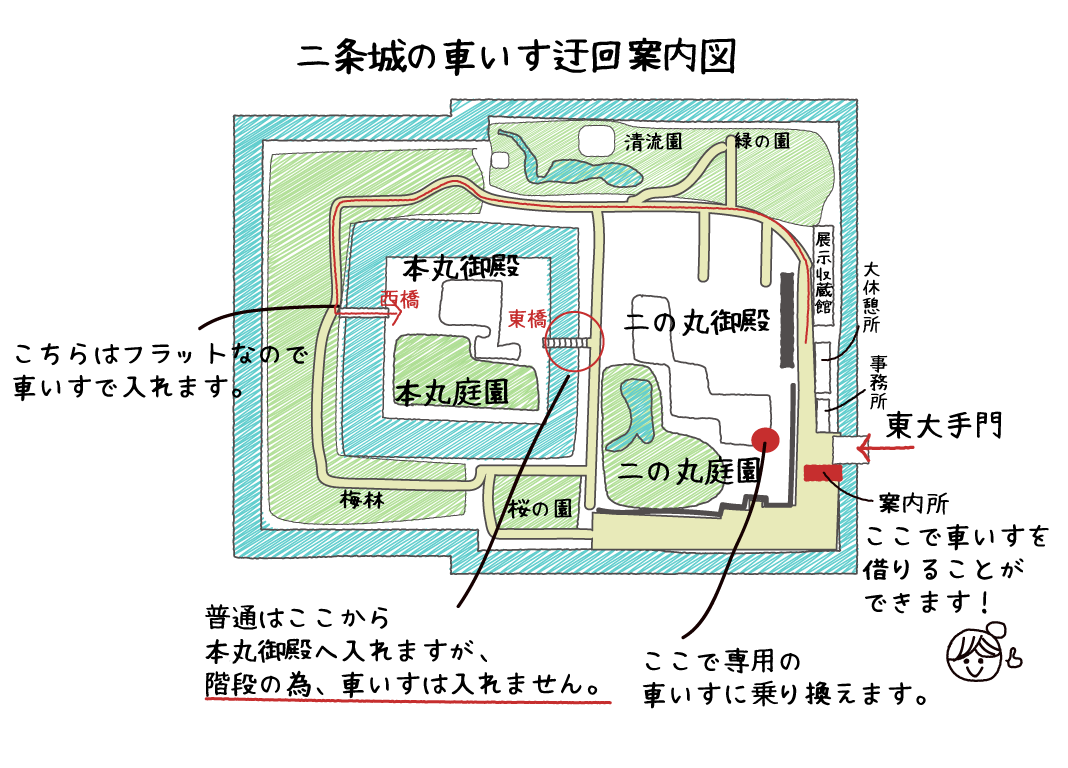 二条城 バリアフリー地図